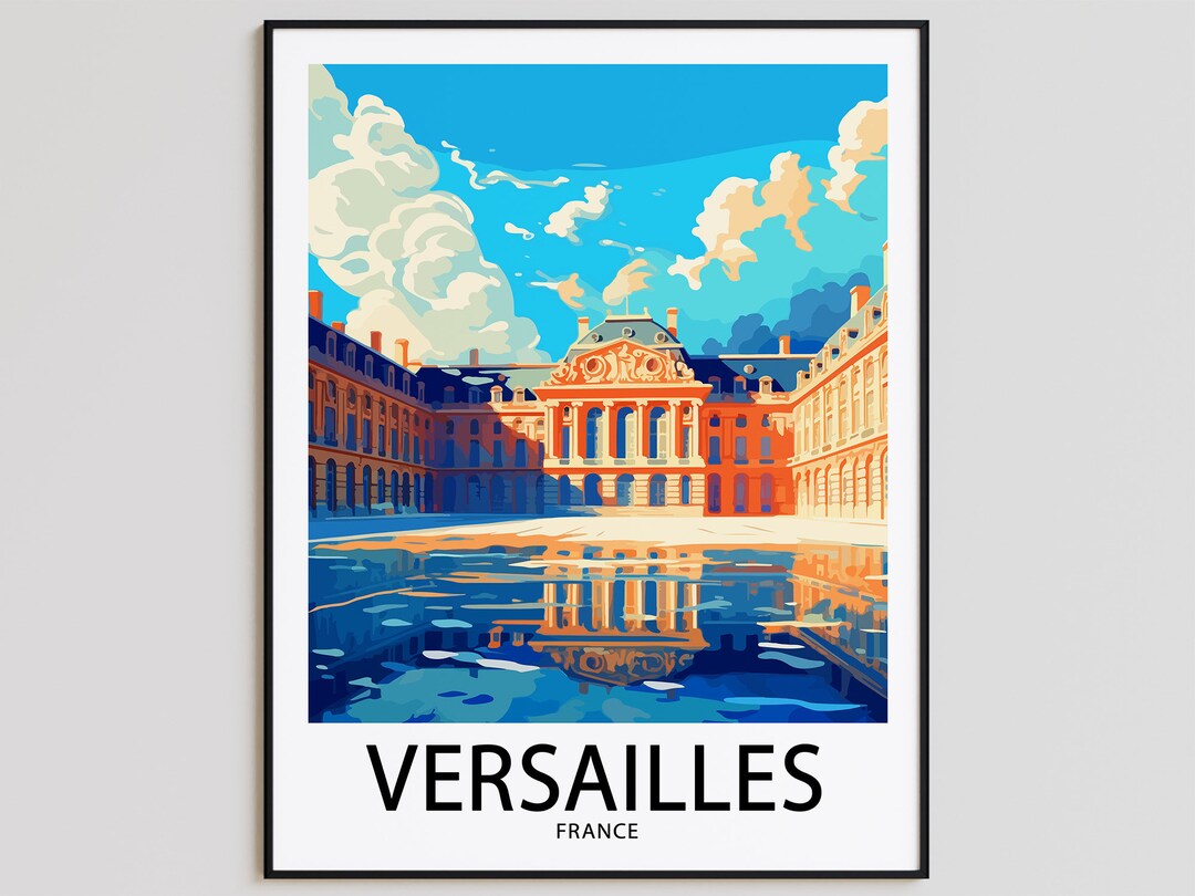 Versailles Travel Poster Versailles Print France Art Print Versailles