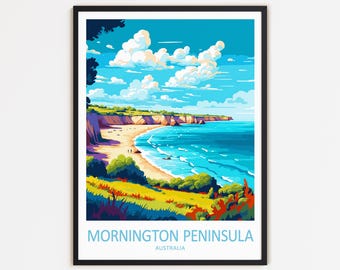 Mornington Halbinsel Reise-Druck Wand-Dekor Mornington Halbinsel Wandbehang Kunst Wohnkultur Australien Geschenk Kunstliebhaber