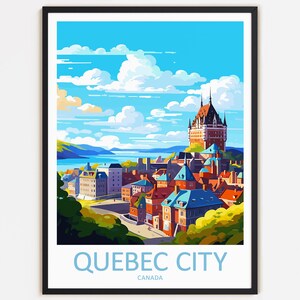 Impression de voyage dans la ville de Québec, art mural, tenture murale dans la ville de Québec, décoration d'intérieur dans la ville de Québec, cadeau dans la ville de Québec, amateurs d'art, art canadien, décoration d'intérieur