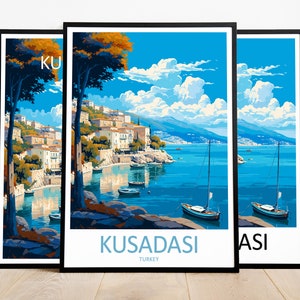 Kusadasi Travel Print Art Kusadasi Poster Turkey Wall Art Decor Kusadasi Gift Kusadasi Artwork Kusadasi Art Turkey Decor