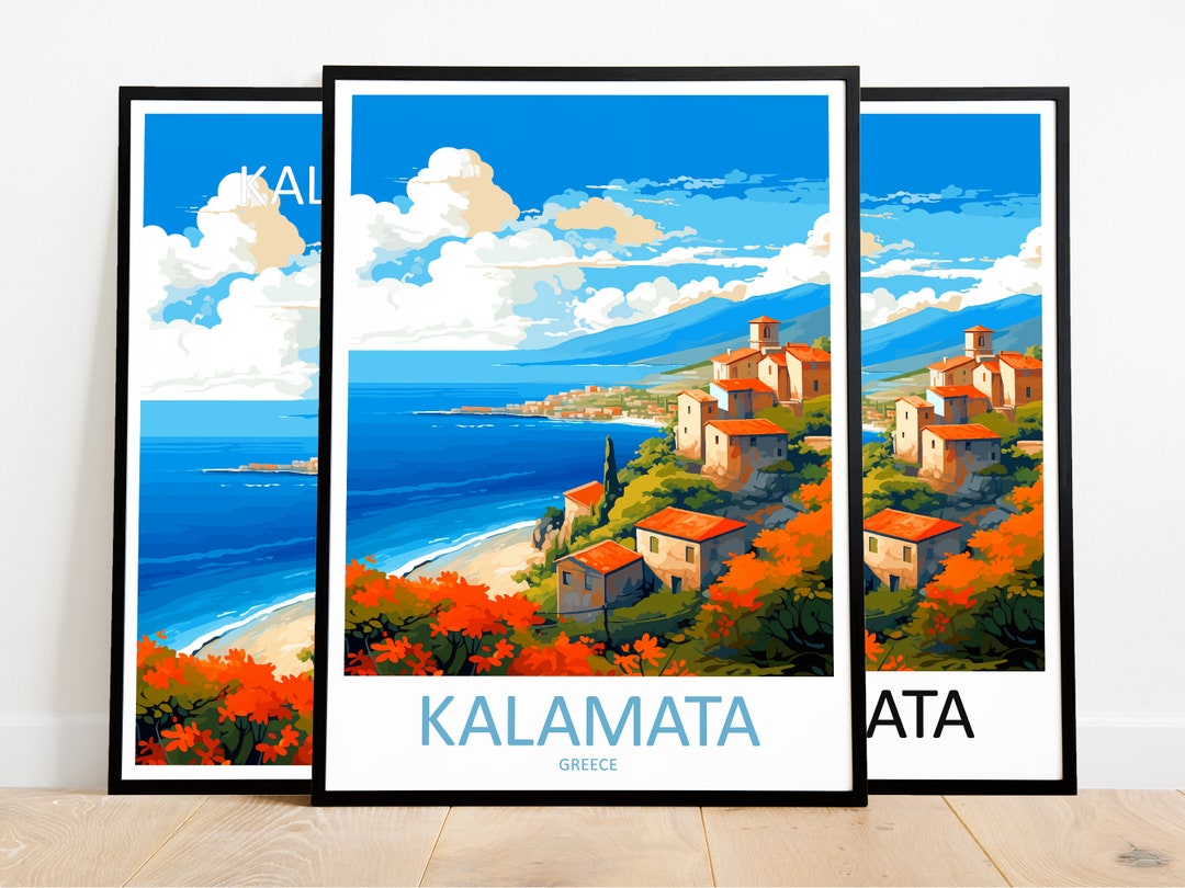 Kalamata Travel Print Art Kalamata Poster Greece Wall Art Decor