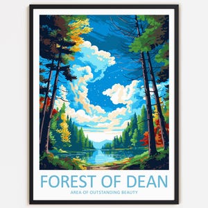 Forest Of Dean Reise Print Wanddekor Forest Of Dean Wandbehang Kunst Wohnkultur Bereich der herausragenden Schönheit Geschenk Kunstliebhaber