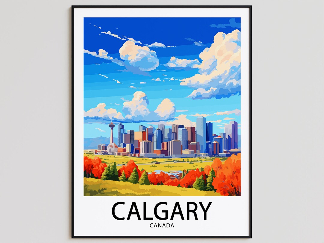 Calgary Reise Poster Calgary Print Kanada Art Print Calgary Geschenk