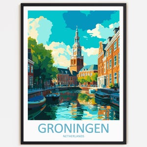 Groningen Travel Print Wall Decor Wandkunst Groningen Wandbehang Home Décor Groningen Geschenk Kunstliebhaber Niederlande Kunst Dekoration
