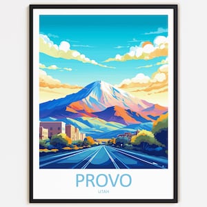 Provo Travel Print Wanddekoration Wandkunst Provo Wandbehang Home Décor Provo Geschenk Kunstliebhaber Utah Art Home Decoration