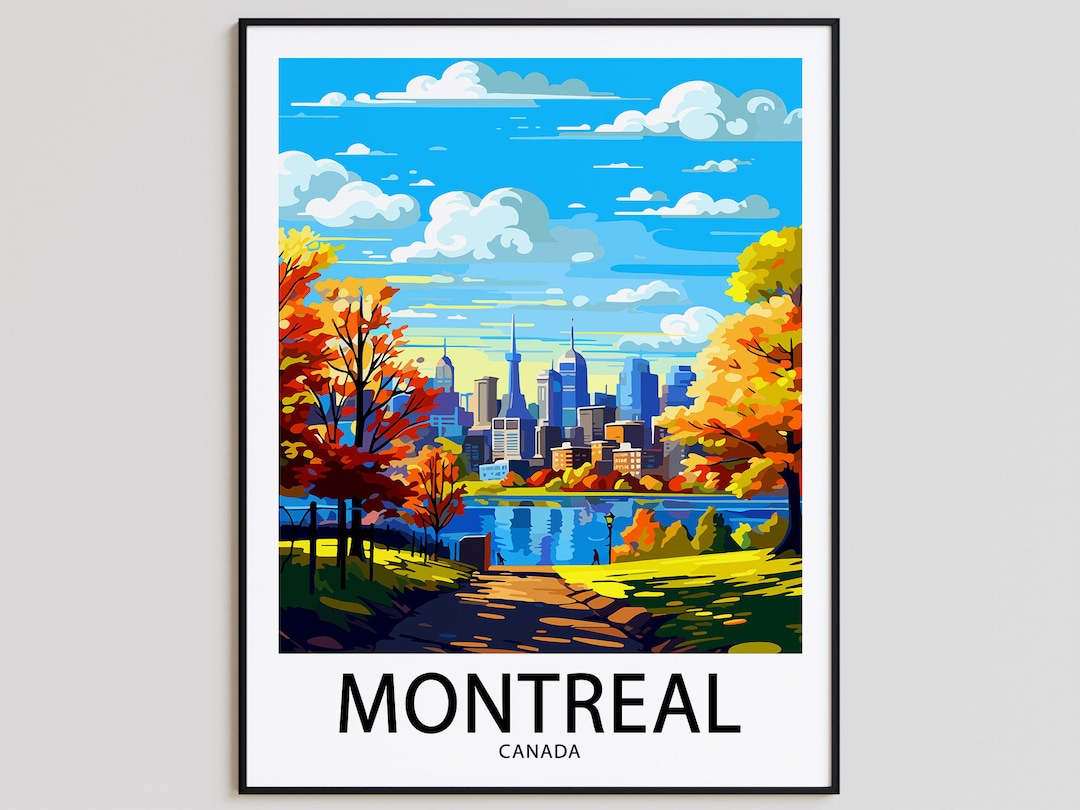 Montreal Travel Poster Montreal Print Canada Art Print Montreal Gift