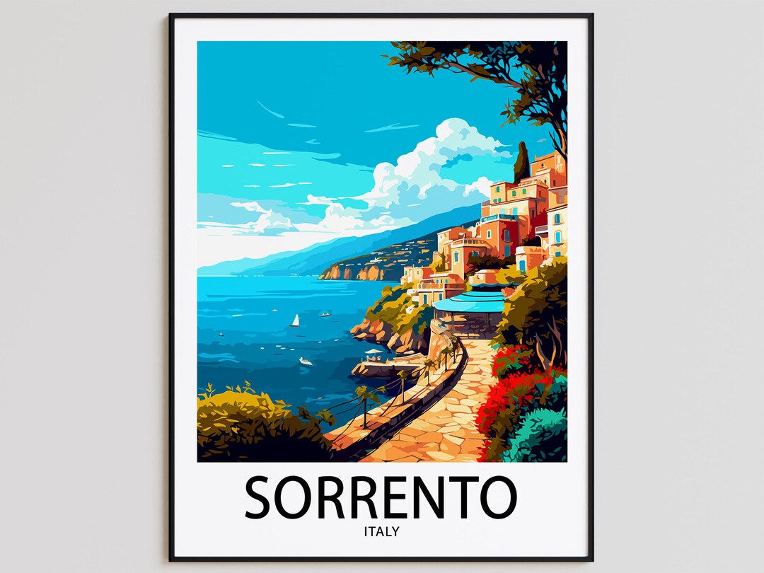 Sorrento Travel Poster Sorrento Print Italy Art Print Sorrento - Etsy