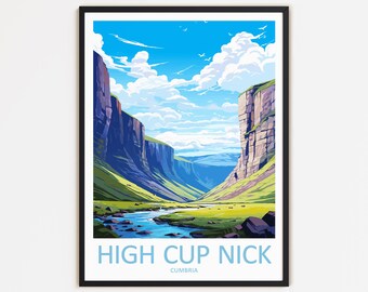 High Cup Nick Reise-Druck Wanddekoration Wandkunst High Cup Nick Wandbehang Home Décor Cubria Geschenk Kunst Reiseliebhaber Dekoration