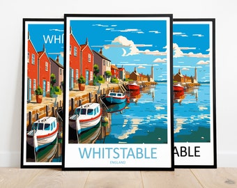 Whitstable Travel Print Art Whitstable Poster England Wall Art Decor Whitstable Gift Whitstable Artwork Whitstable Art England Decor