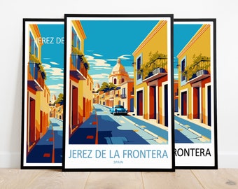 Jerez De La Frontera Travel Poster Jerez De La Frontera Print Spain Art Print Jerez De La Frontera Gift Jerez De La Frontera Wall Art