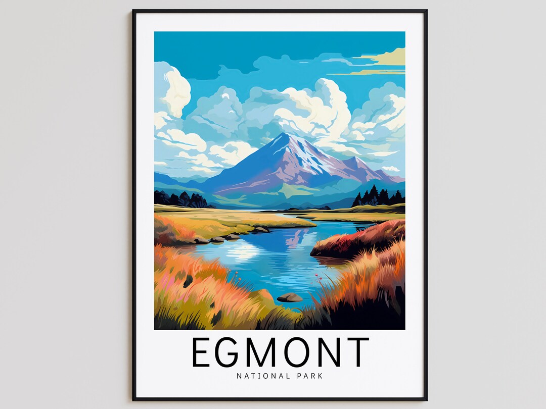 Egmont Travel Poster National Park Egmont Print Egmont Etsy