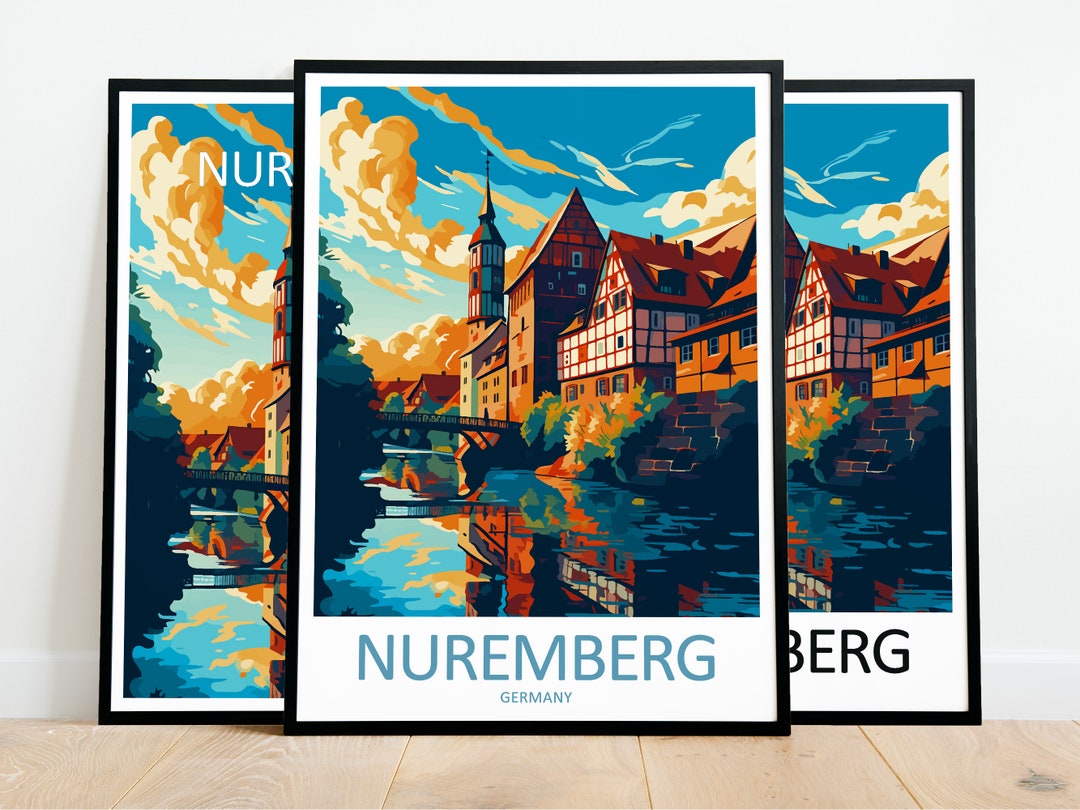 Nuremberg Travel Print Art Nuremberg Poster Germany Wall Art Decor ...