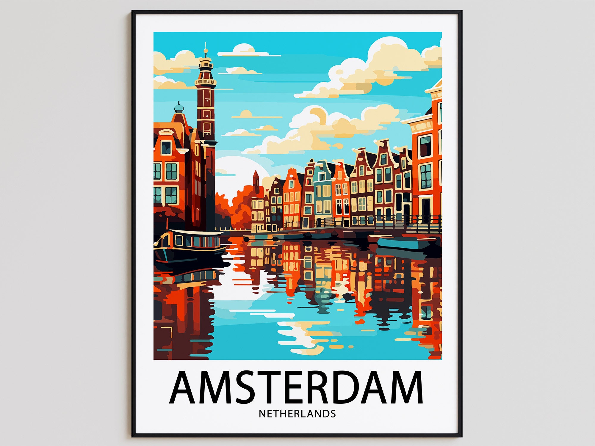 Amsterdam Poster - Etsy