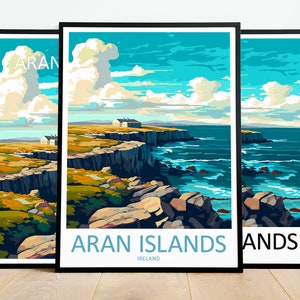 Aran Islands Travel Print Aran Islands Art Poster Ireland Art Print Aran Islands Gift Aran Islands Wall Art Aran Islands Artwork