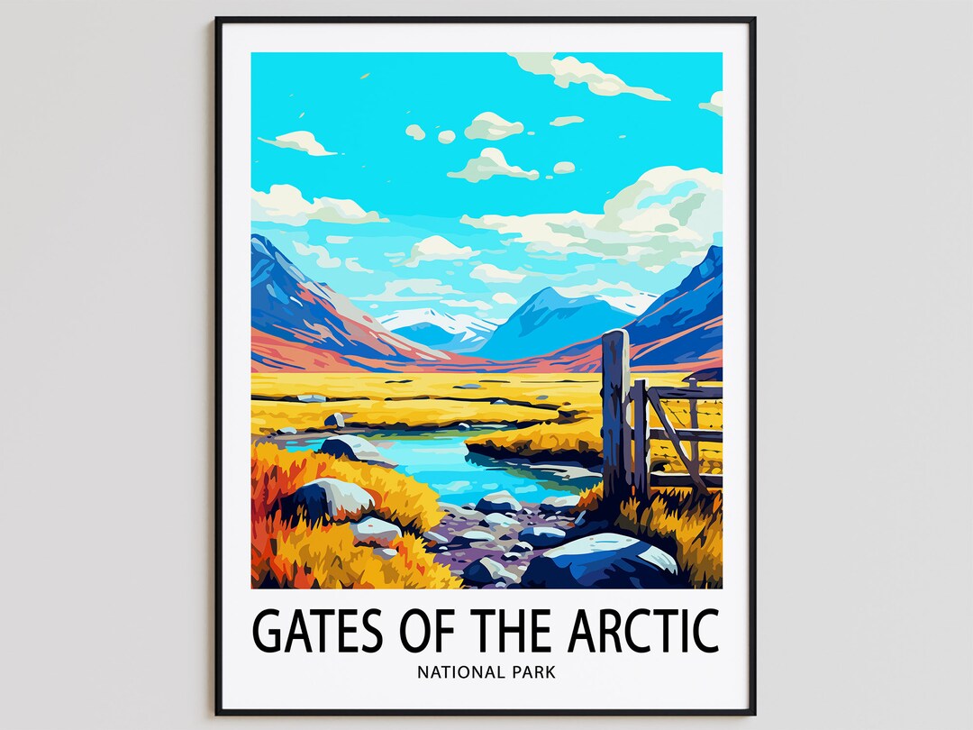 Gates of the Arctic Travel Poster Gates of the Arctic Print Etsy