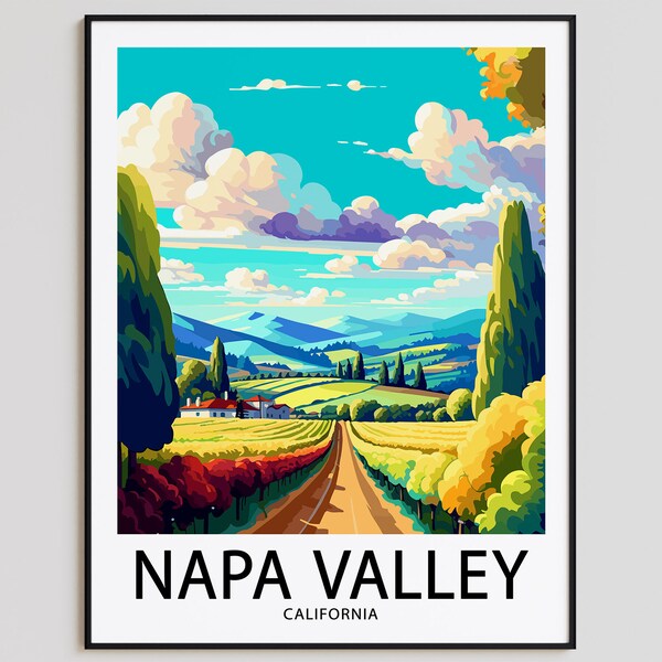 Napa Valley Poster Etsy