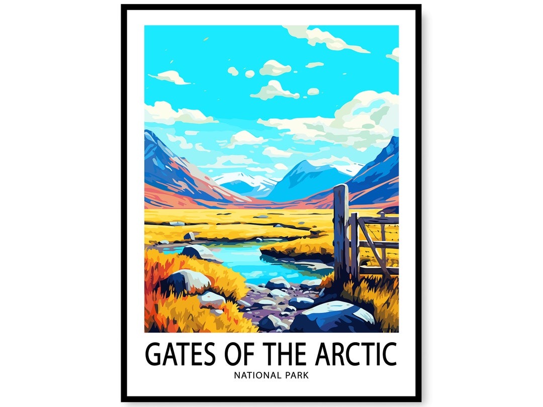 Gates of the Arctic Travel Poster National Park Gates of Etsy