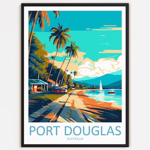 Port Douglas Travel Print Wall Decor Wall Art Port Douglas Wall Hanging Home Décor Australia Gift Art Travel Lovers Home Decoration