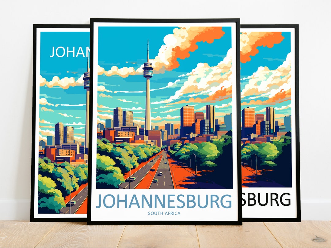 Johannesburg Travel Print Johannesburg Art Poster South Africa Art