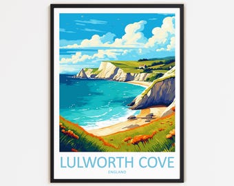 Lulworrt Cove Reise Print Wanddekoration Wandkunst Lulmore Cove Wandbehang Wohnkultur England Geschenk Kunst Reise Liebhaber Dekoration