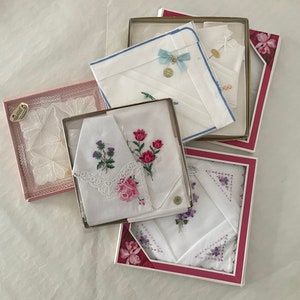 Vintage embroidered handkerchiefs