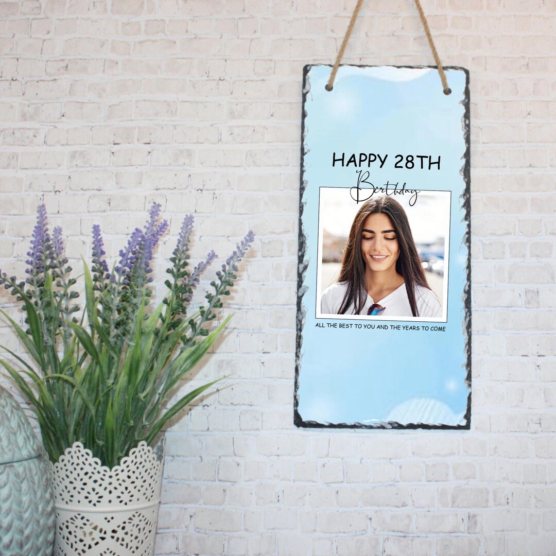 Personalized Photo Birthday Slate | Custom Keepsake Plaque - Etsy