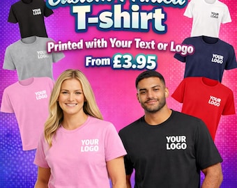 Camiseta personalizada con texto o logotipo personalizado, talla unisex