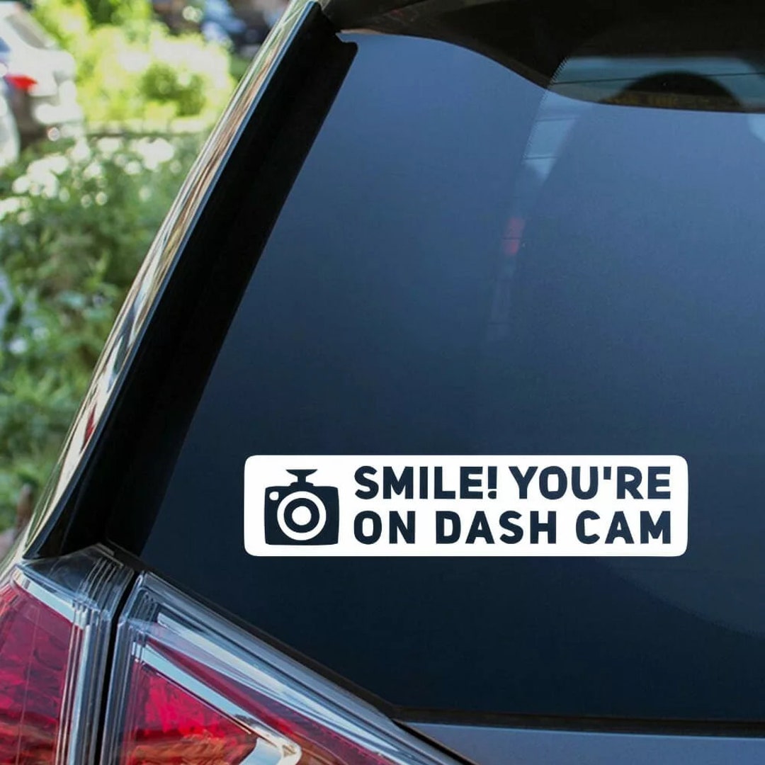 Smile You're on Dashcam Art Decal Car Bumper Sticker - Etsy