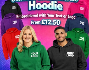 Personalised Embroidered Logo Hoodie | Custom Workwear, Team Uniform