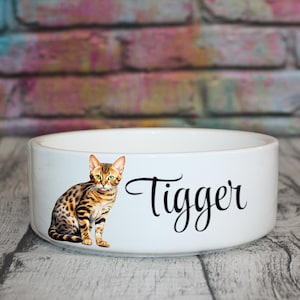 Personalized cat bowl discount
