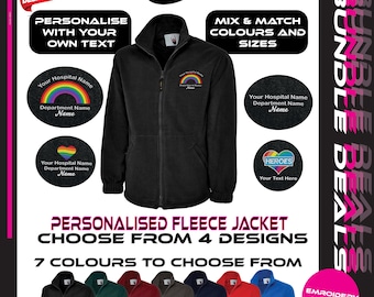 Personalised Embroidered Fleece Jacket | Rainbow Hospital Workwear