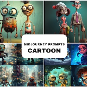 Indicaciones de dibujos animados a mitad del viaje, Arte de IA, Aviso a mitad del viaje, Arte de IA a mitad del viaje, Aprender a mitad del viaje, Arte digital, Generación de IA, Impresión de arte