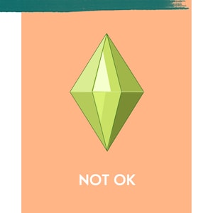 Customizable Sims Plumbob Digital Download Art Print