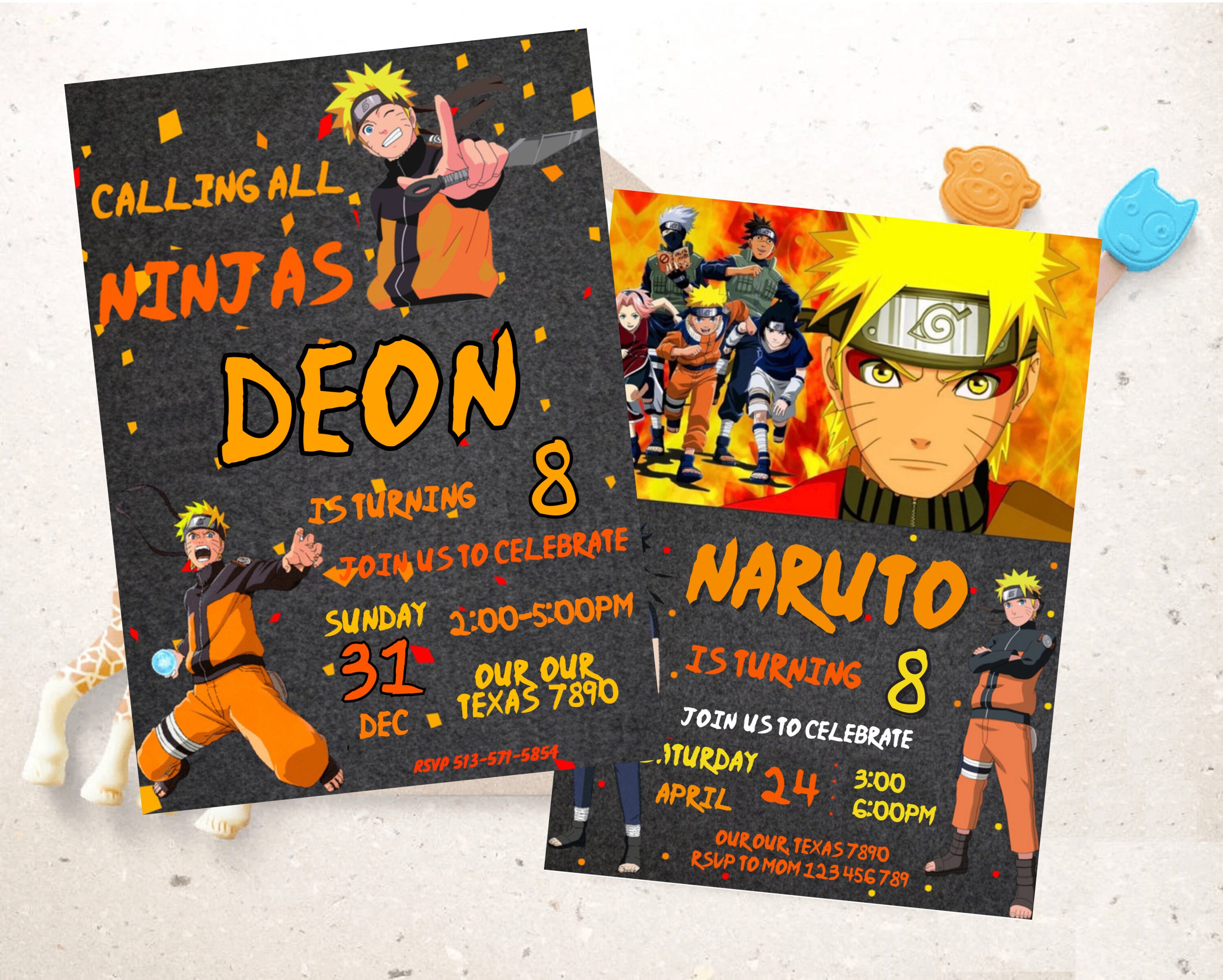 Carte Joyeux Anniversaire Naruto à Imprimer Naruto theme birthday - Etsy France