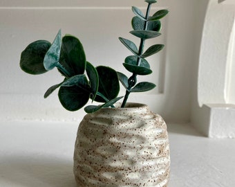 Matte White Bud Vase, Ceramic Decor, Handmade Pottery