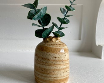 Marbled Bud Vase, Ceramic Decor, Handmade Pottery