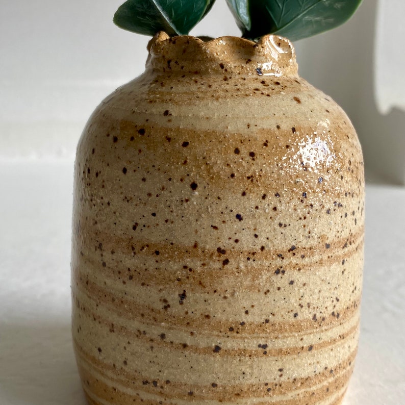 Marbled Bud Vase, Ceramic Decor, Handmade Pottery image 2