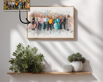 Custom Photo to Art Portrait: Personalized Family Keepsake (Digital Download)