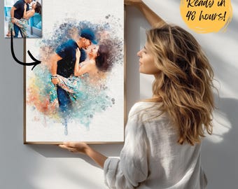 Custom Photo to Art Portrait: Personalized Family Keepsake (Digital Download)