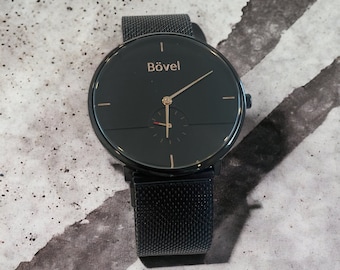 Gosasa Orologio di lusso per gli uomini cronografia Business Mens orologi al quarzo orologi calendario luminoso moda orologio da polso da uomo impermeabile in acciaio inossidabile, nero, Affari