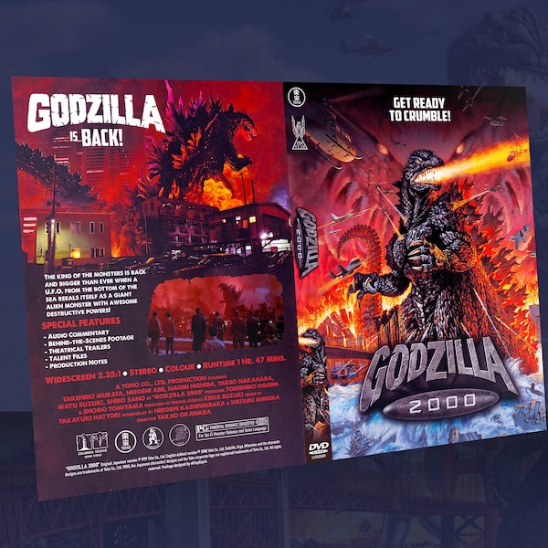 Insertion de DVD personnalisée Godzilla 2000 - IMPRIMÉ