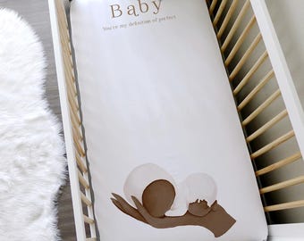 Vintage Nursery Sleep // Oval & Crib fitted sheet // Personalized Add Name // 100% cotton. Made in USA