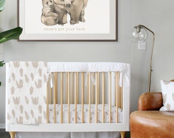 Boho Earth Neutral Watercolor // Minky Blanket Double Sided // Personalized Baby Gift 100% Designed & Printed in USA