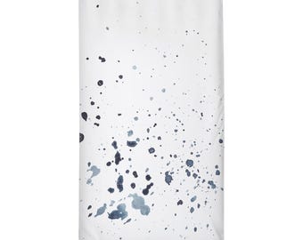 Splash Ocean Nautical Watercolor Splatter // Oval & Crib fitted sheet // Personalized Crib Sheet With Name // 100% cotton. Made in USA