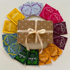 Organic Tea Gift Box: Individually Wrapped Pukka Tea Sampler