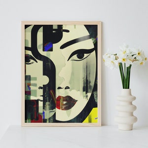 Printable Abstract Woman Art, Woman Face Wall Art, Abstract Printable Wall Art, Woman Face Art, Abstract Woman Wall Art, Digital Download