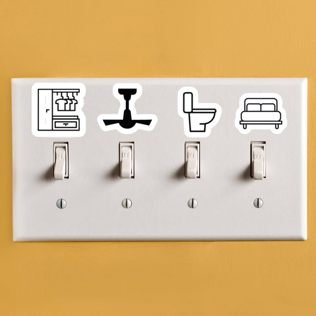 Die-cut Transparent Stickers Light Switch Custom Labels - Etsy