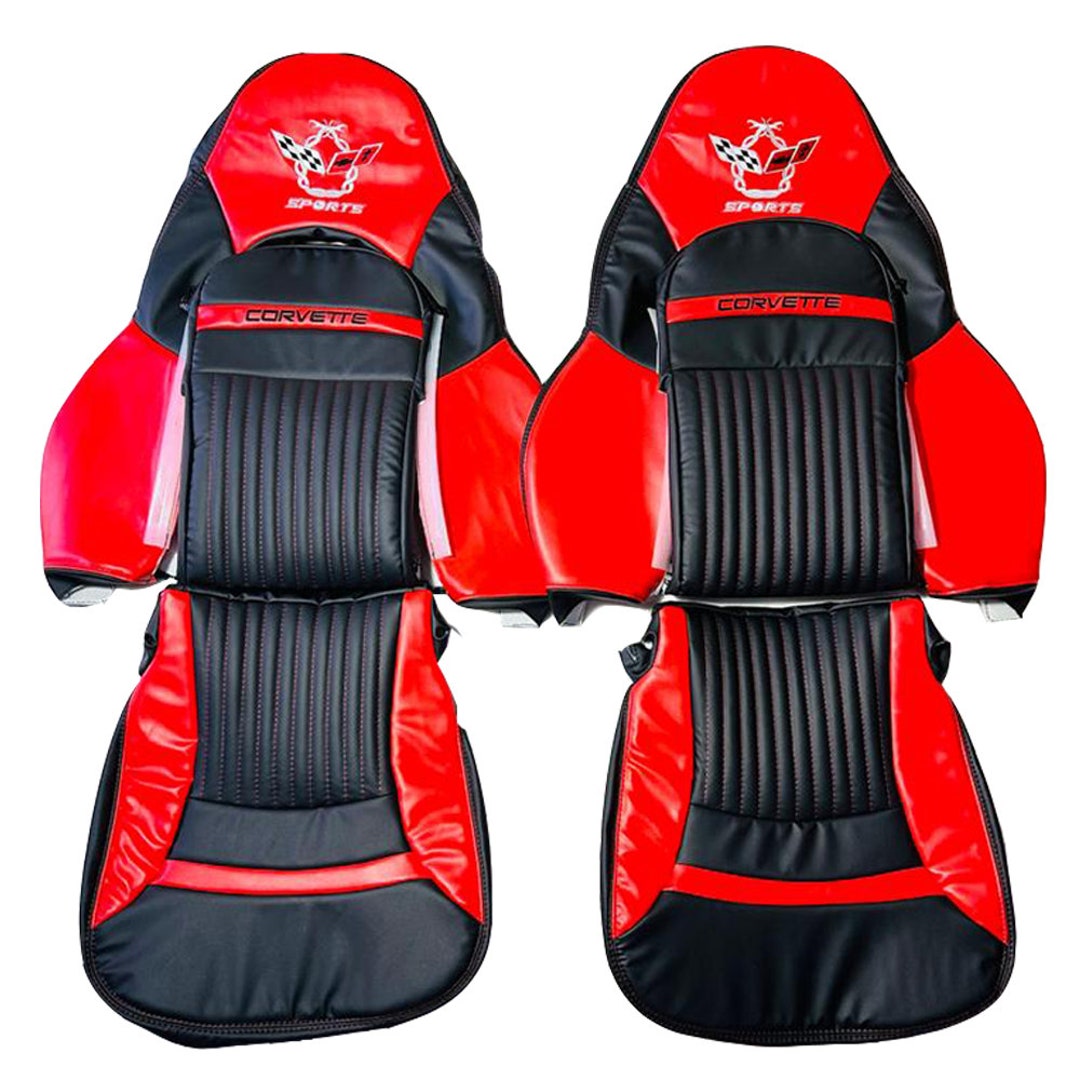 C5 Sports Seat Covers 19972004 in Black & Red Etsy