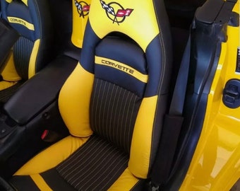 Corvette C5 Sports Seat Covers 1997-2004 Yellow & Black