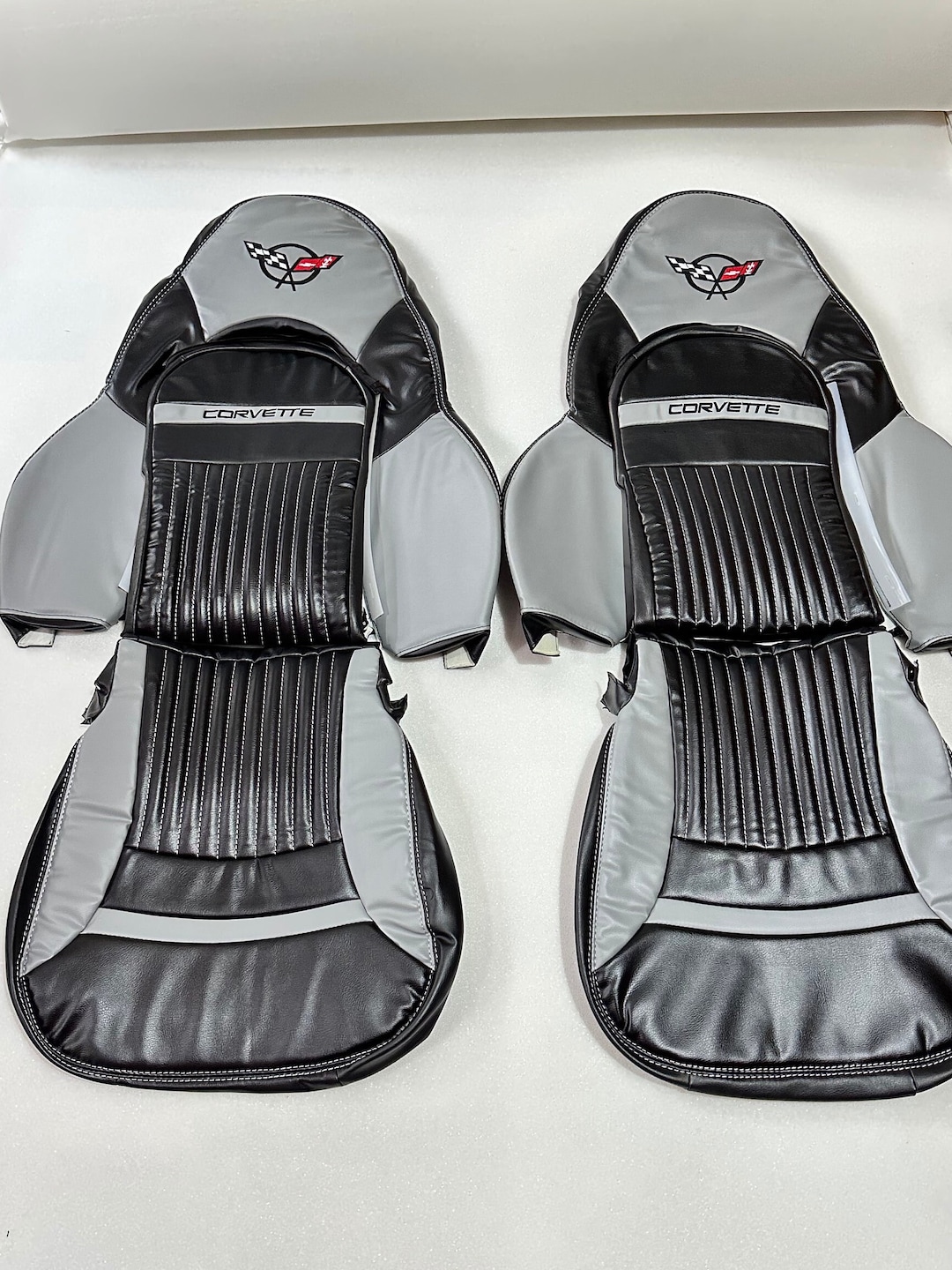 C5 Sports Seat Covers 19972004 Grey & Black Etsy